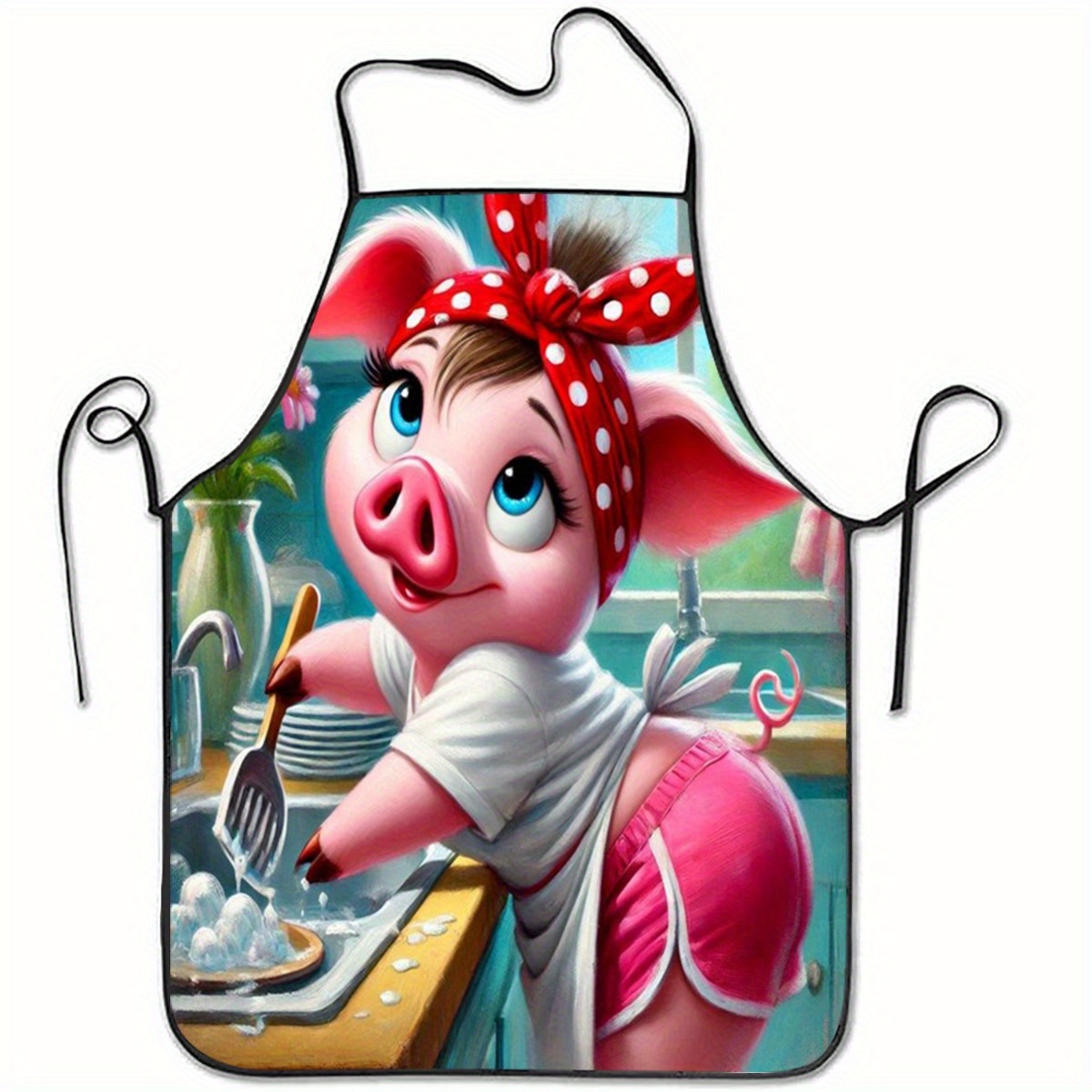 Home Cooking Chef - Cute Cartoon Pig Chef Kitchen Apron