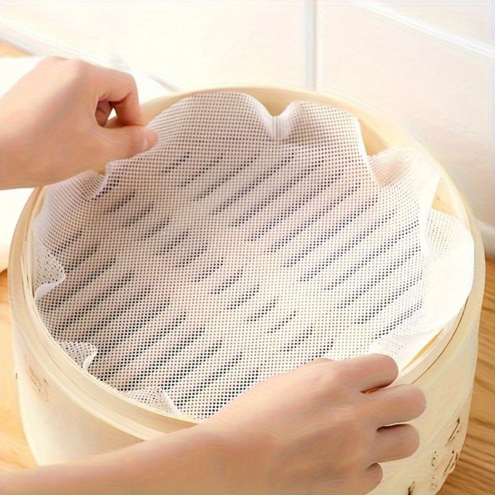 Steamer Bamboo Set - 3pcs/set Reusable Silicone Non-Stick Steamer Liners,
