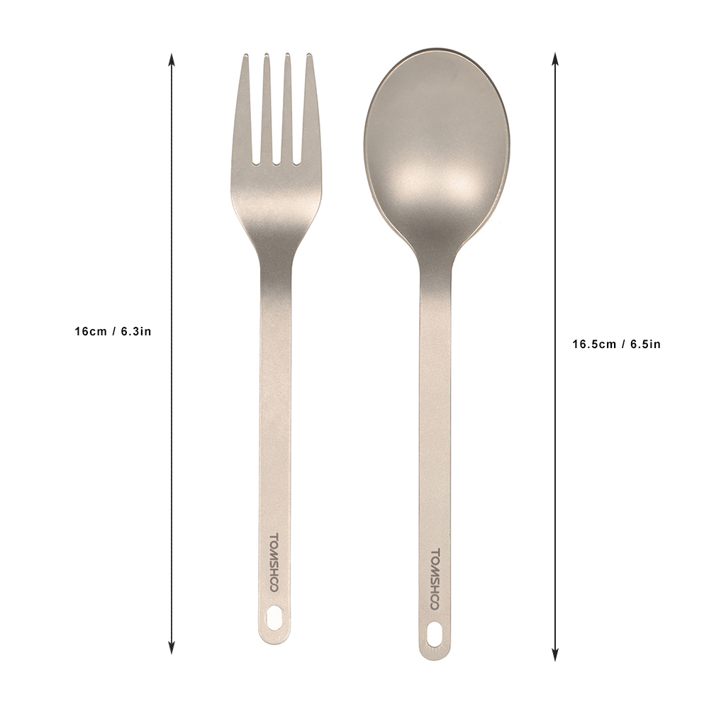 Home Cooking Cookbook - TOMSHOO Titanium Tableware Dinner Spoon Cutlery