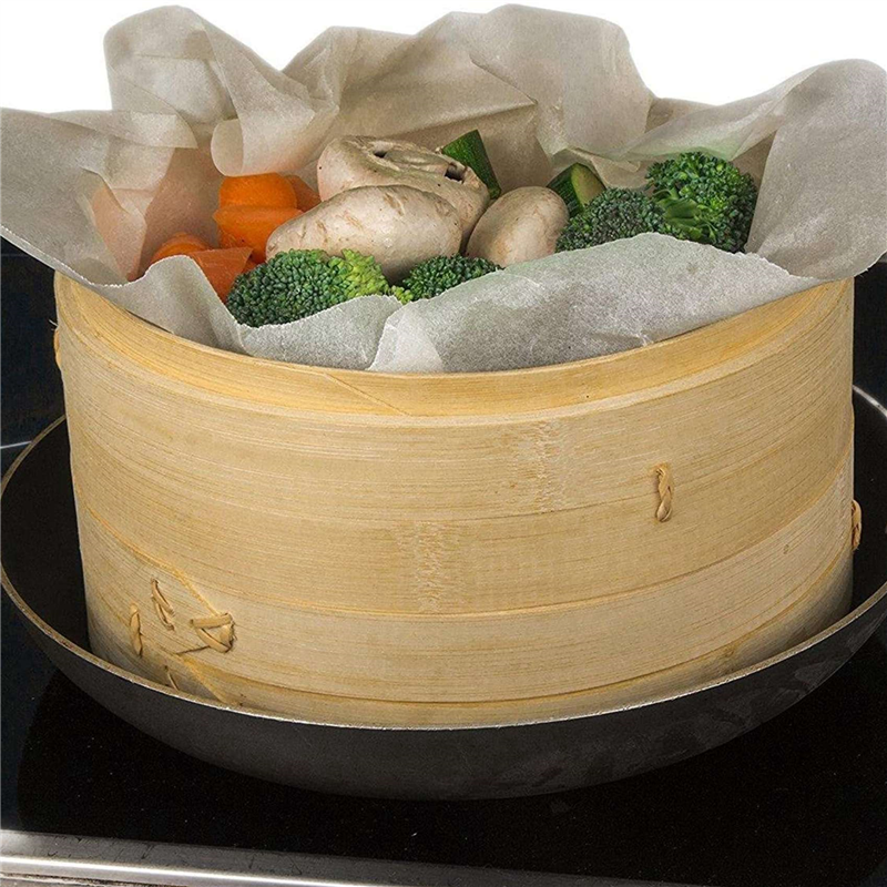Steamer Bamboo Set - B03C-6 Piece Set - Bamboo Steamer