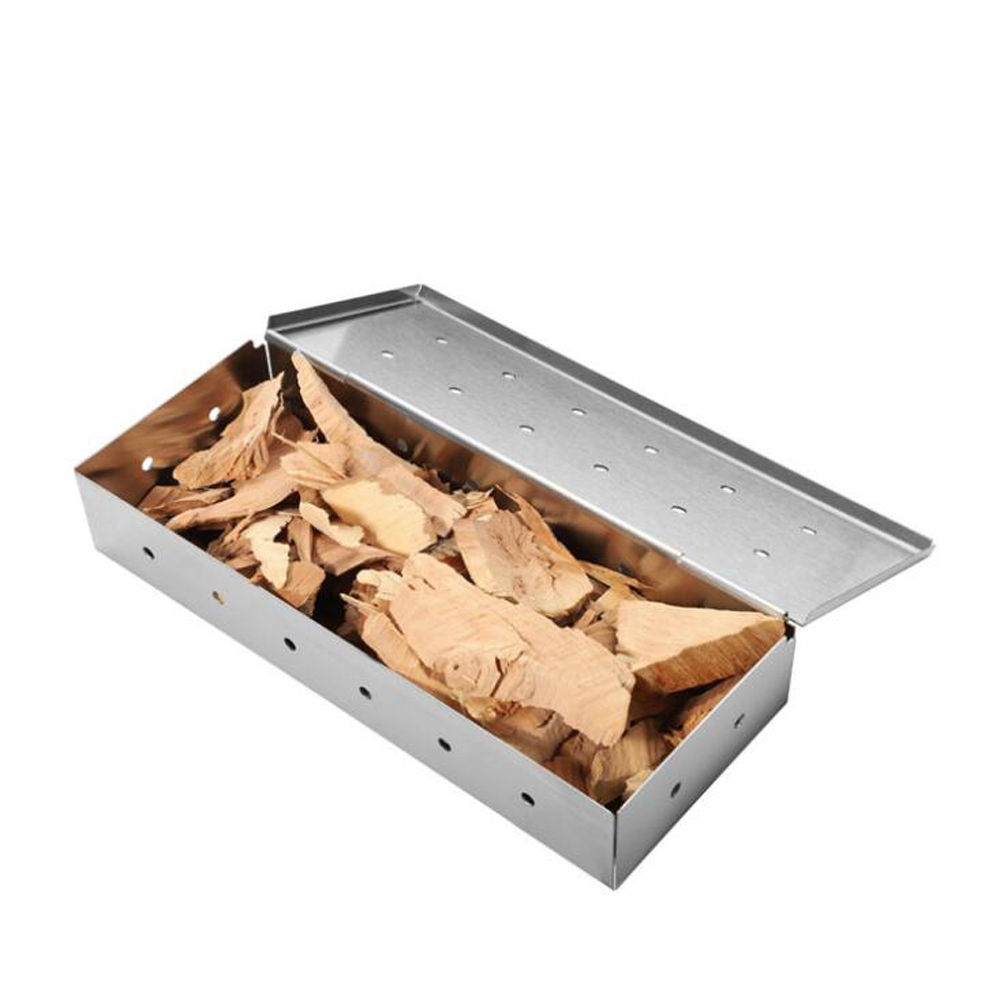 Outdoor BBQ Wood Chip Smoker B - Smoker Box Wood Chip 评论和价格