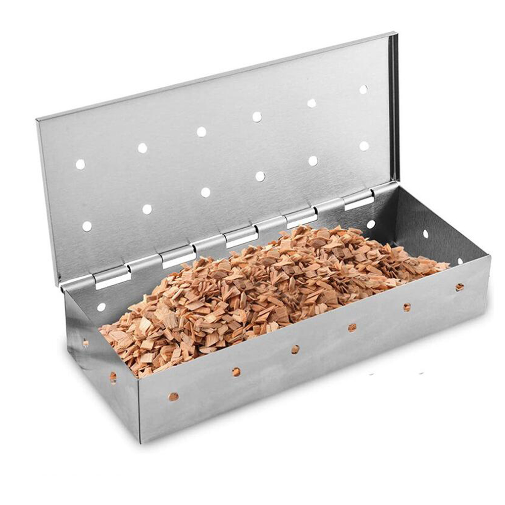 Outdoor BBQ Wood Chip Smoker B - Smoker Box Wood Chip 评论和价格