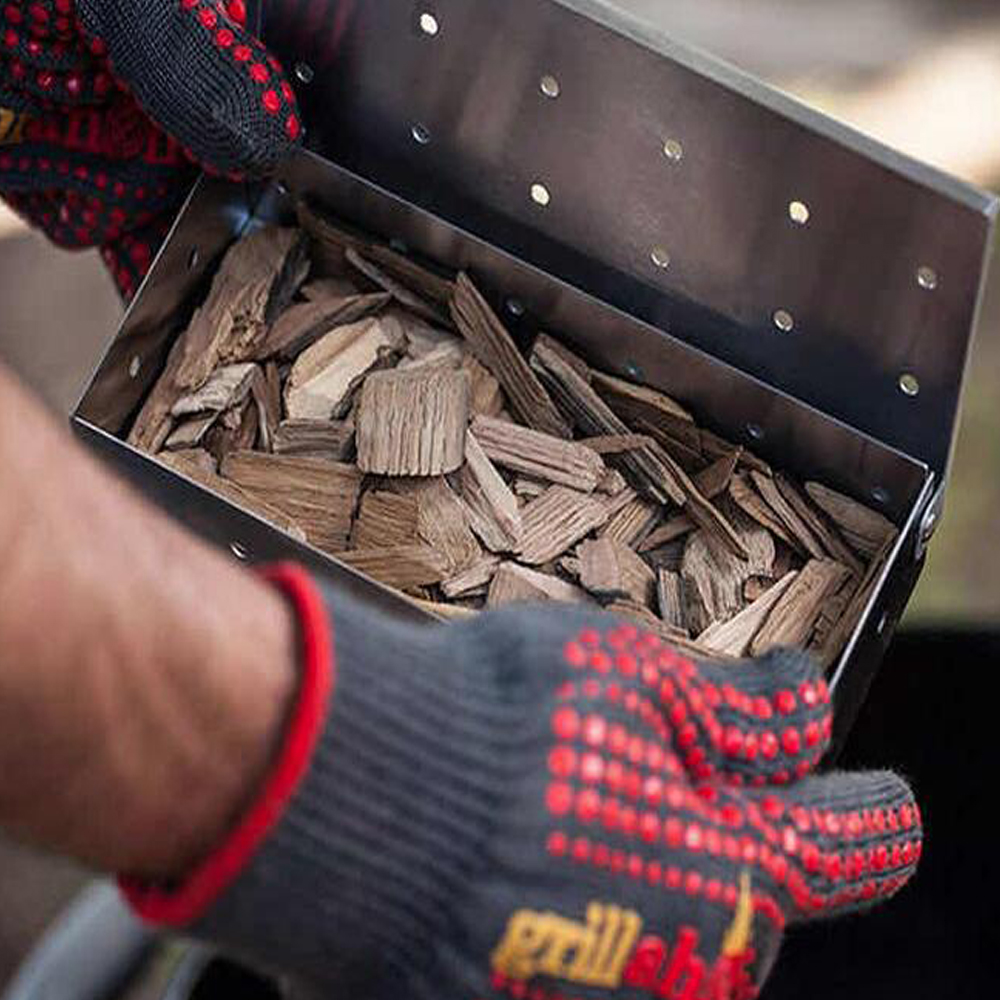 Outdoor BBQ Wood Chip Smoker B - Smoker Box Wood Chip 评论和价格