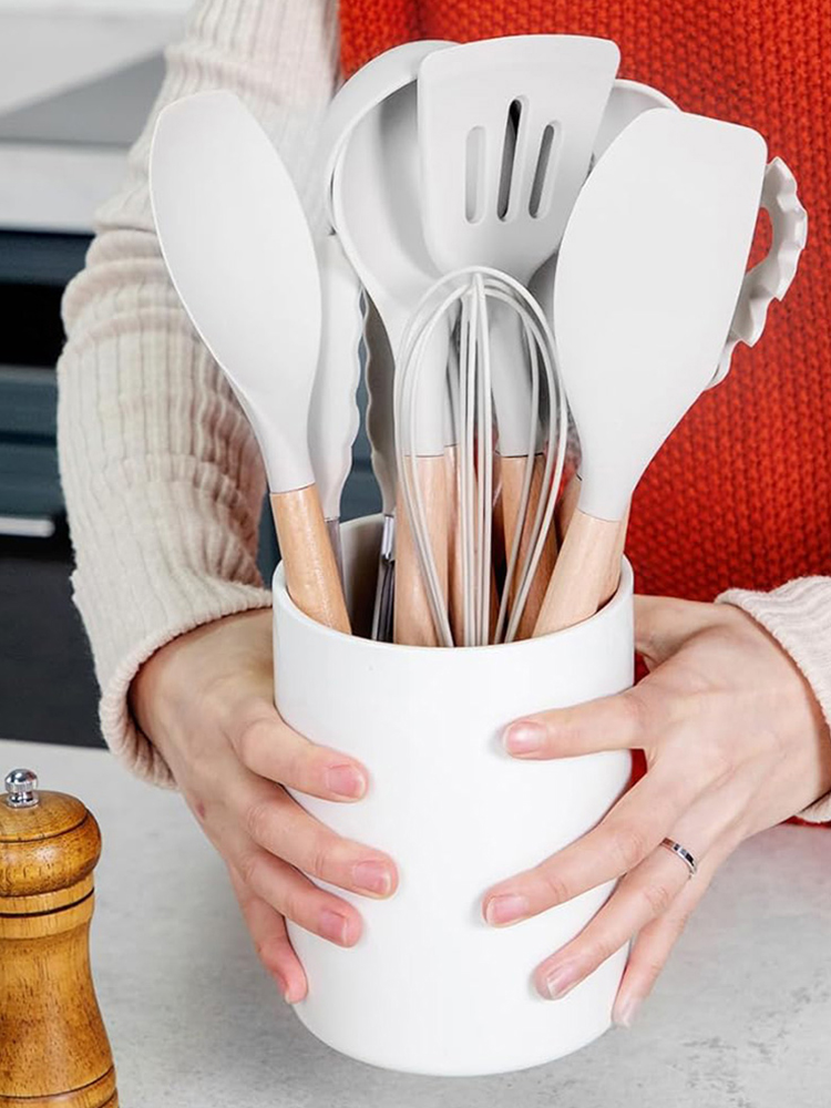12Pcs Kitchen Utensil Set Heat - Home Cooking Cookbook 评论和价格