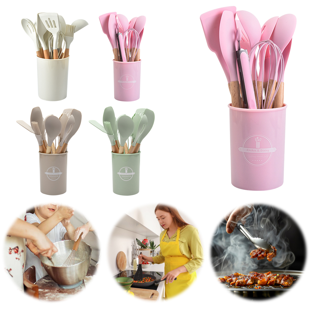 12Pcs Kitchen Utensil Set Heat - Home Cooking Cookbook 评论和价格