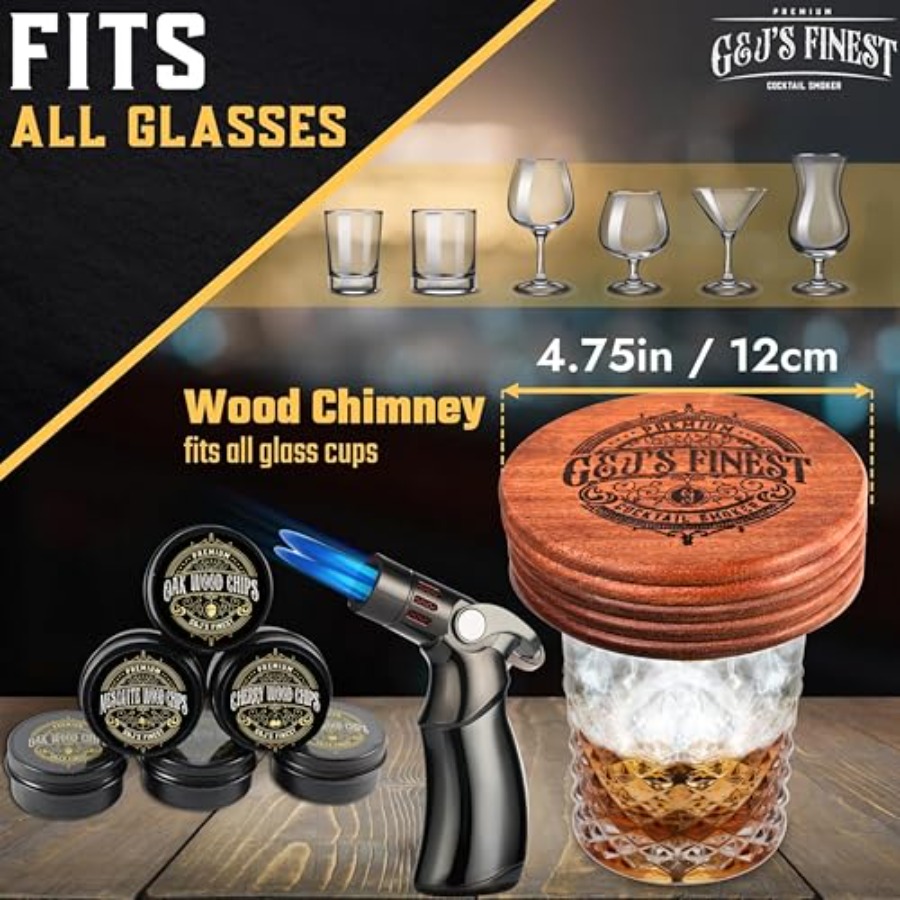 Whiskey Smoker Kit with QuadTo - Smoker Box Wood Chip 评论和价格