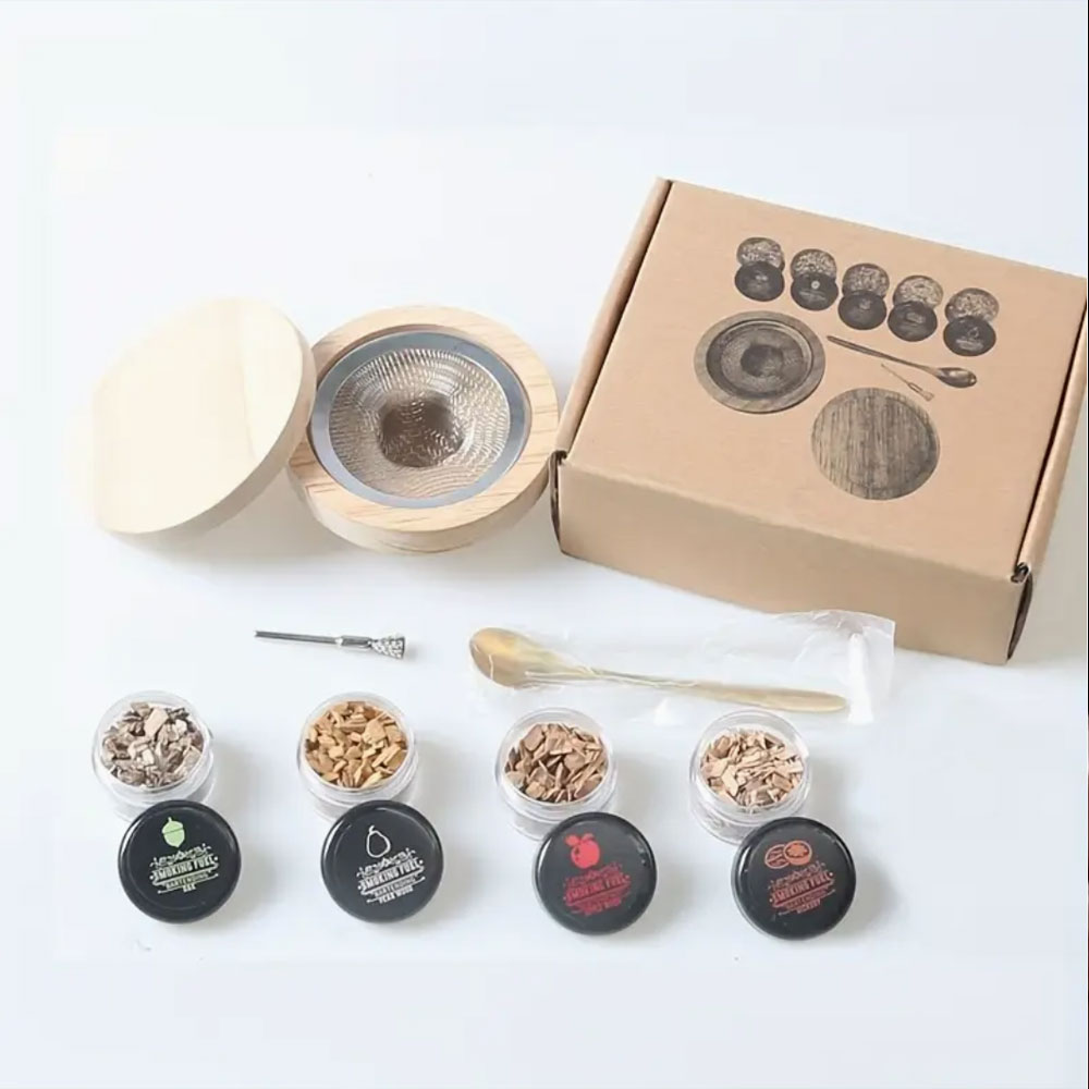 Cocktail Smoker Set Bar Wooden - Smoker Box Wood Chip 评论和价格