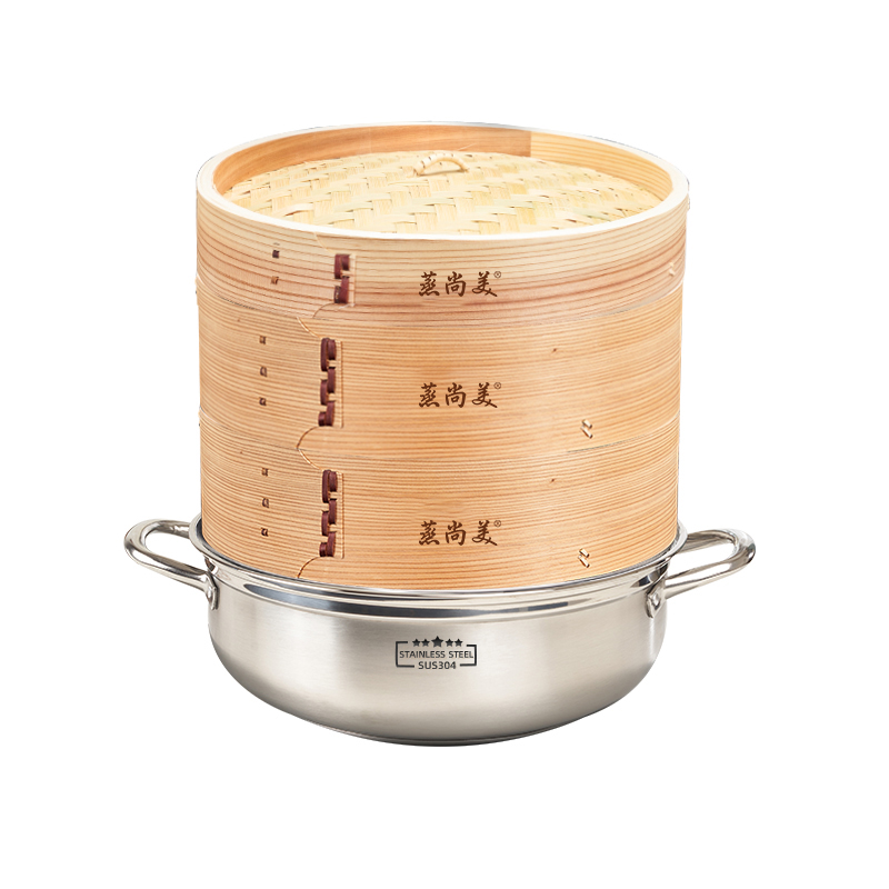 Bamboo Stainless Steel Soup Po - Steamer Bamboo Set 评论和价格