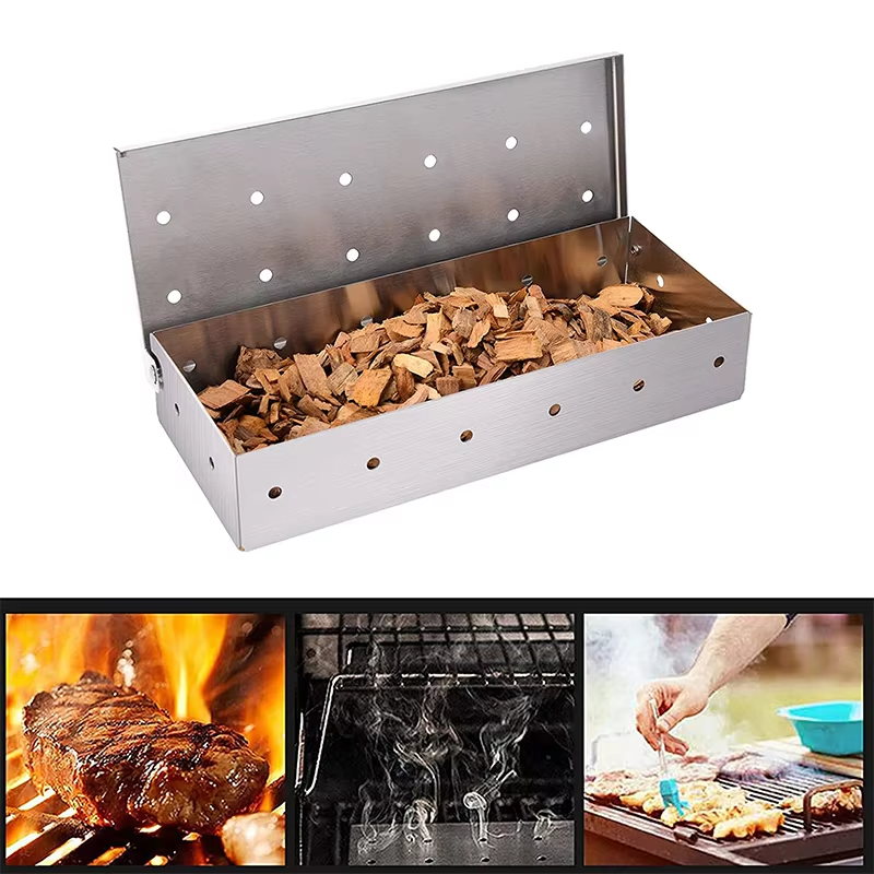 BBQ Smoker Box Stainless Steel - Smoker Box Wood Chip 评论和价格
