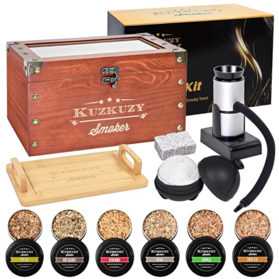 Cocktail Smoker Kit - Whiskey  - Smoker Box Wood Chip 评论和价格