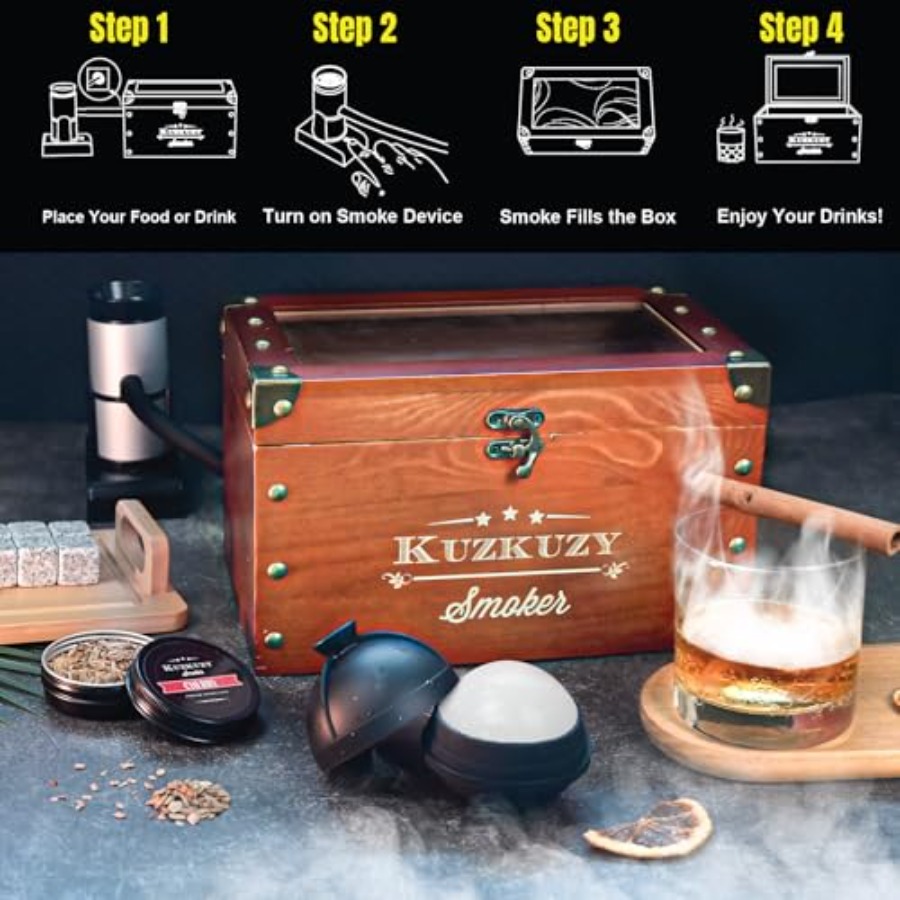 Cocktail Smoker Kit - Whiskey  - Smoker Box Wood Chip 评论和价格