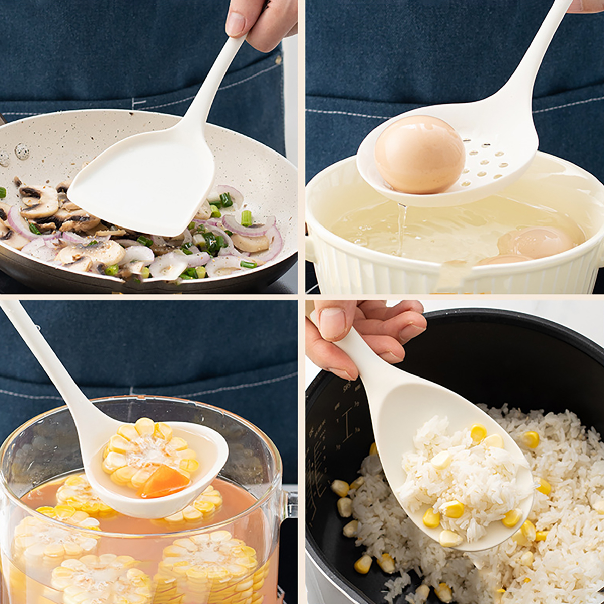 4pcs Silicone Kitchenware Uten - Home Cooking Cookbook 评论和价格