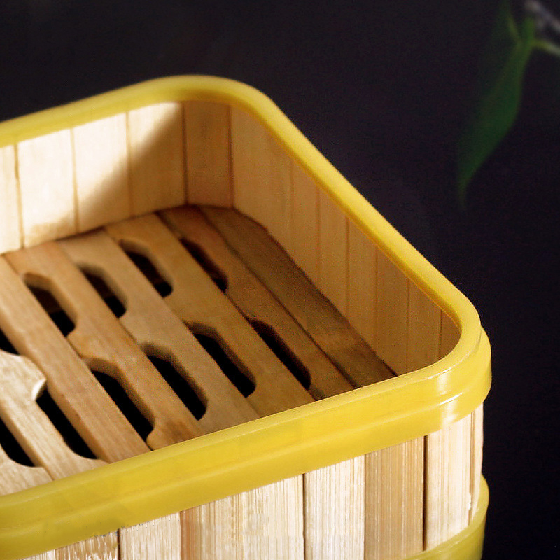 Bamboo Square Steaming Basket, - Steamer Bamboo Set 评论和价格