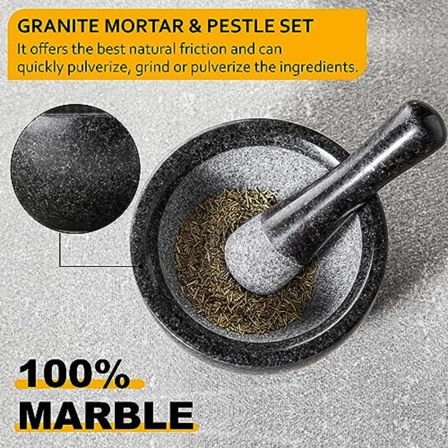 Velaze Large Mortar and Pestle - Mortar Pestle Granite 评论和价格