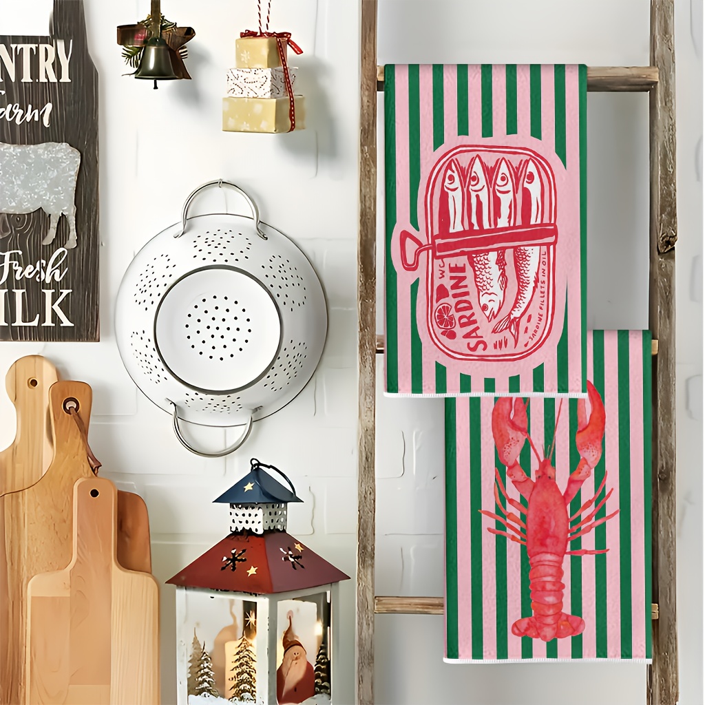 2Pcs, American Retro Striped S - Home Cooking Cookbook 评论和价格