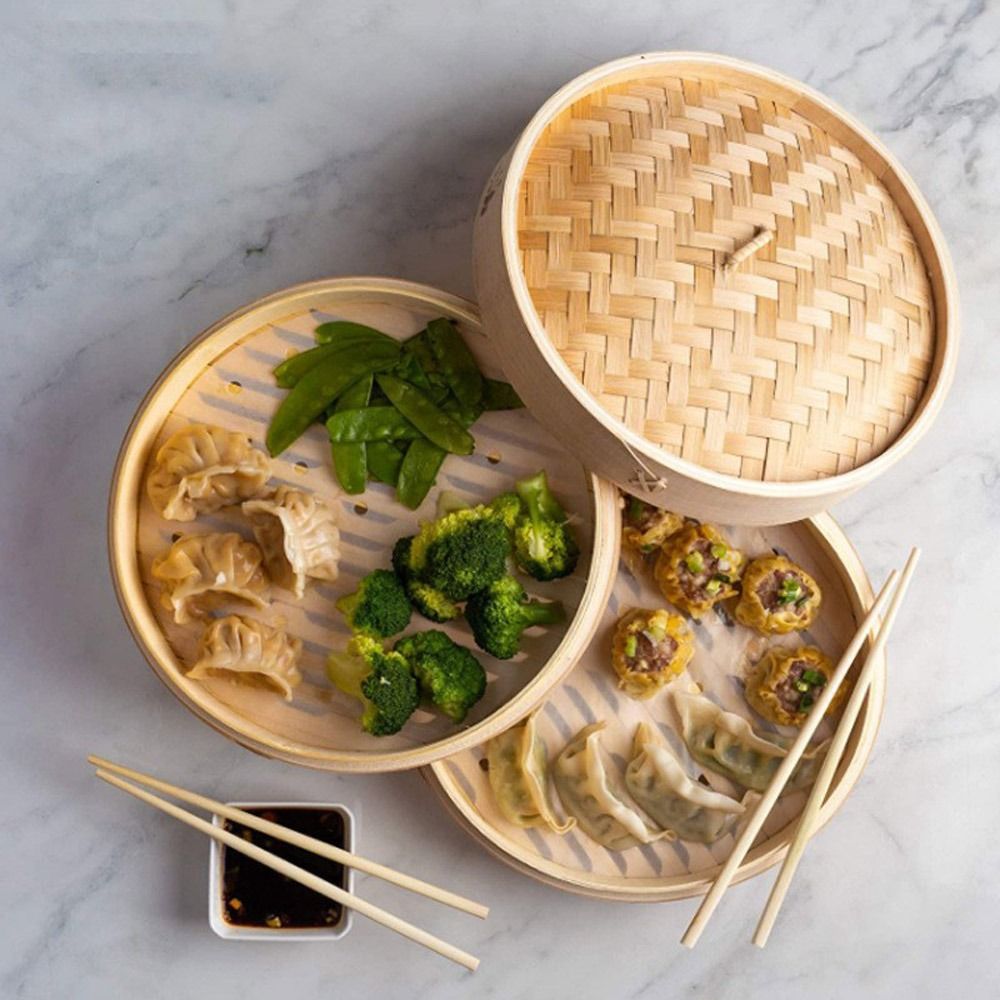 Chinese Steamer Bamboo Steamer - Steamer Bamboo Set 评论和价格
