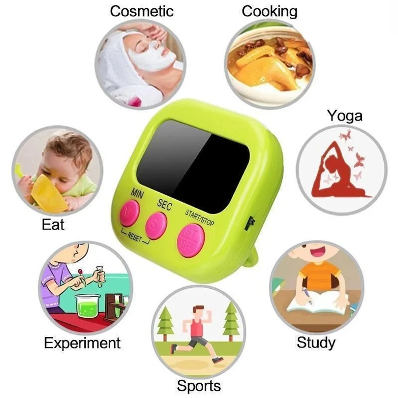 Kitchen Timer Magnetic LCD Dig - Home Cooking Cookbook 评论和价格