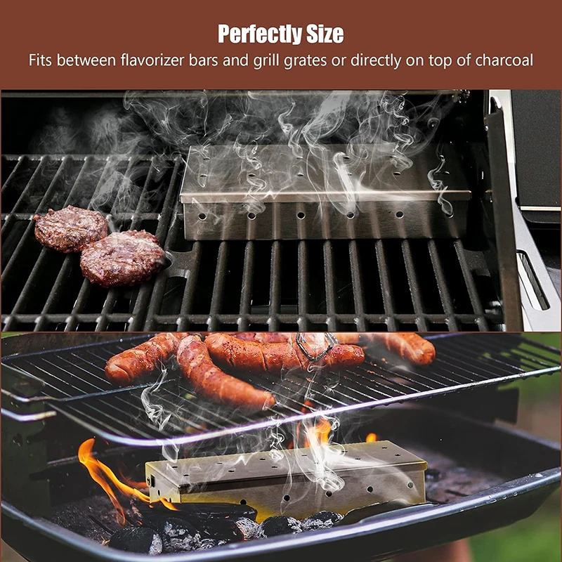 Smoker Box for Wood Chips Stai - Smoker Box Wood Chip 评论和价格
