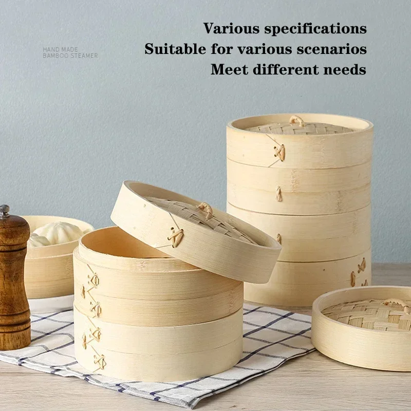 1/2/3 Layer Bamboo Steamer Wit - Steamer Bamboo Set 评论和价格