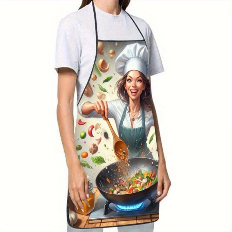 Vegetable Cooking Print Apron, - Home Cooking Chef 评论和价格