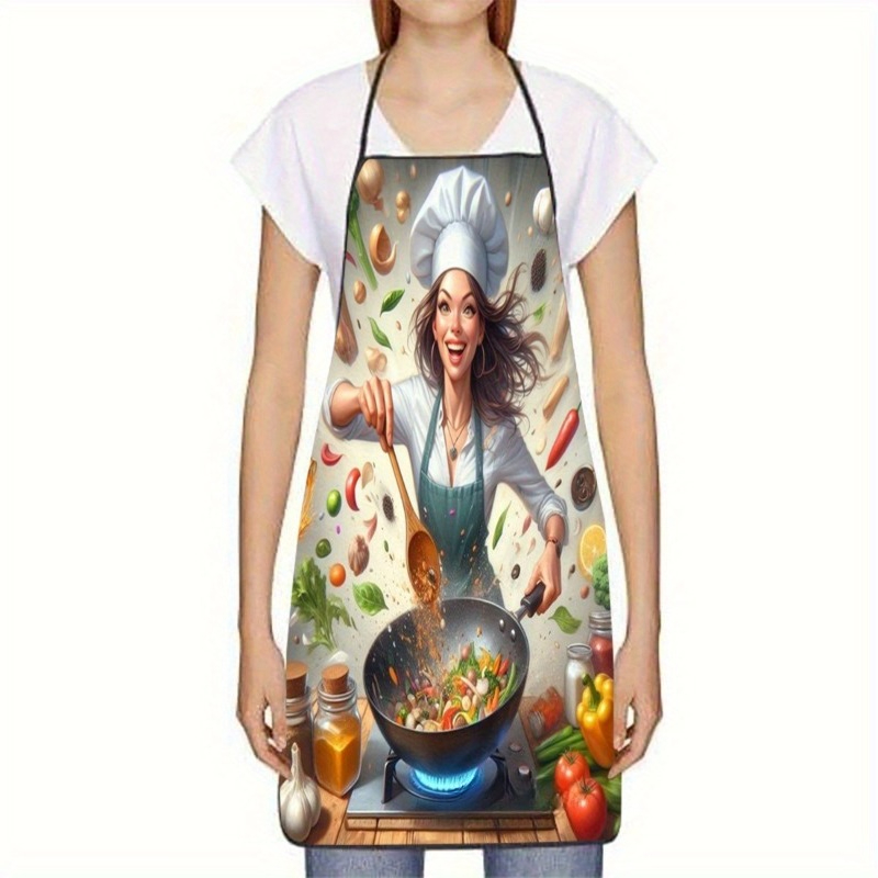 Vegetable Cooking Print Apron, - Home Cooking Chef 评论和价格