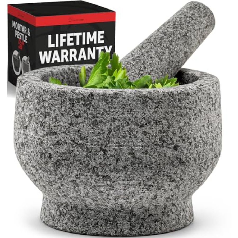 PriorityChef Large Mortar and  - Mortar Pestle Granite 评论和价格