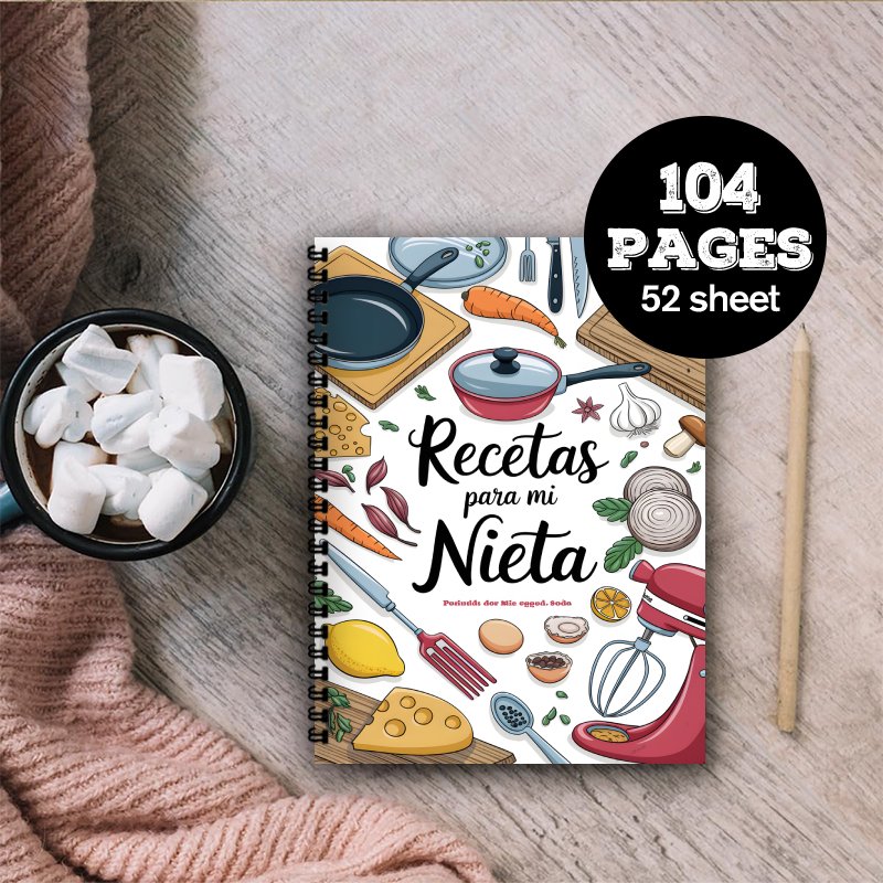 A5 Spanish Recipe Notebook, wi - Home Cooking Chef 评论和价格