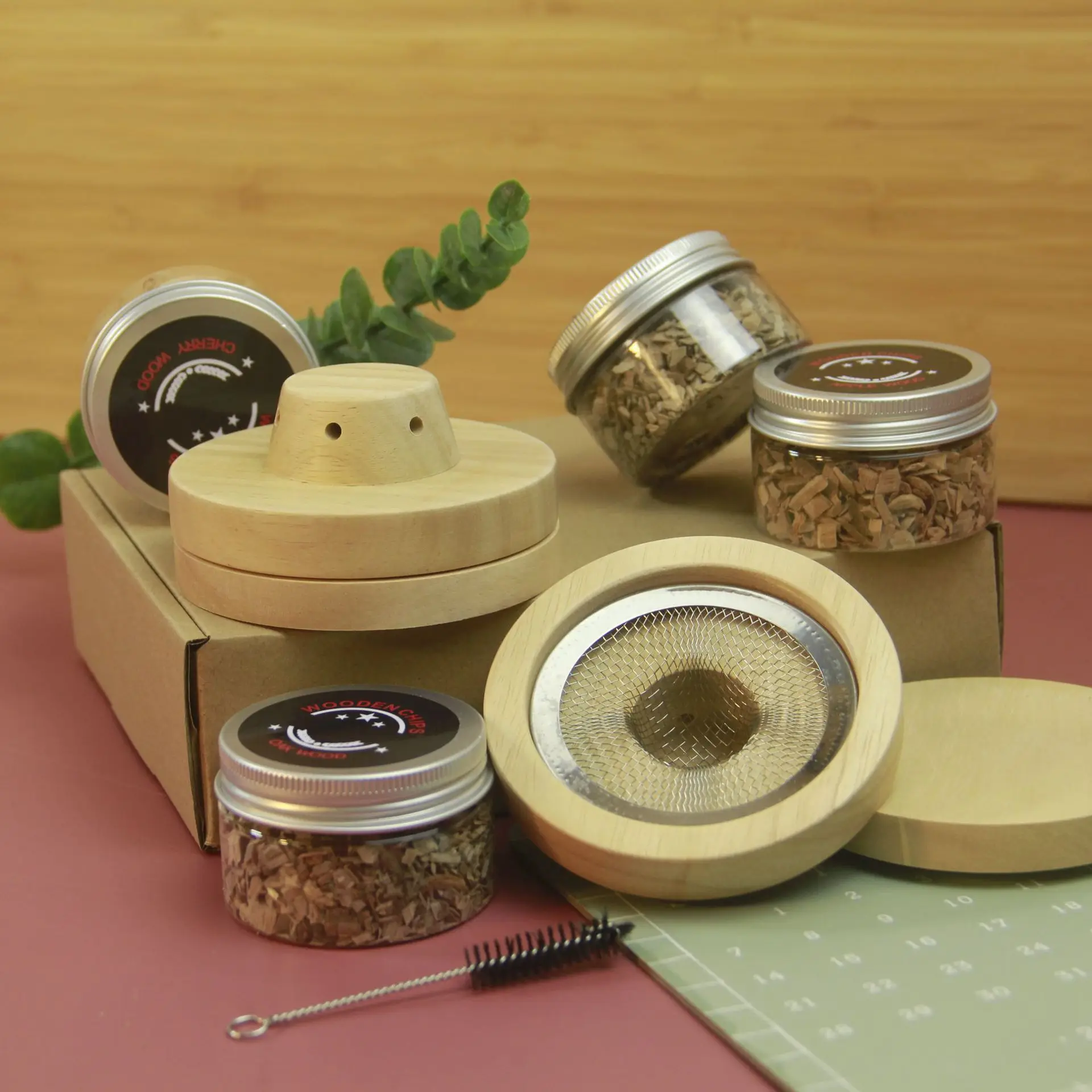 NEW Cocktail Smoker Set Bar Wo - Smoker Box Wood Chip 评论和价格