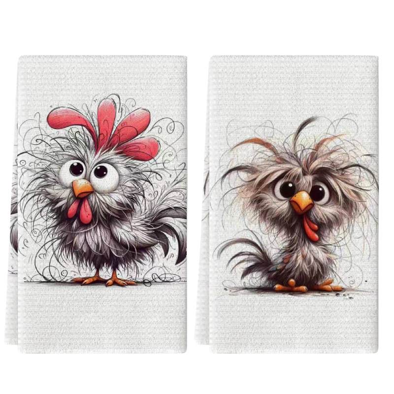 2Pcs, Cute Curly Chicken Kitch - Home Cooking Cookbook 评论和价格