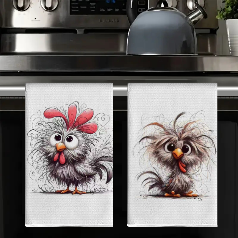 2Pcs, Cute Curly Chicken Kitch - Home Cooking Cookbook 评论和价格