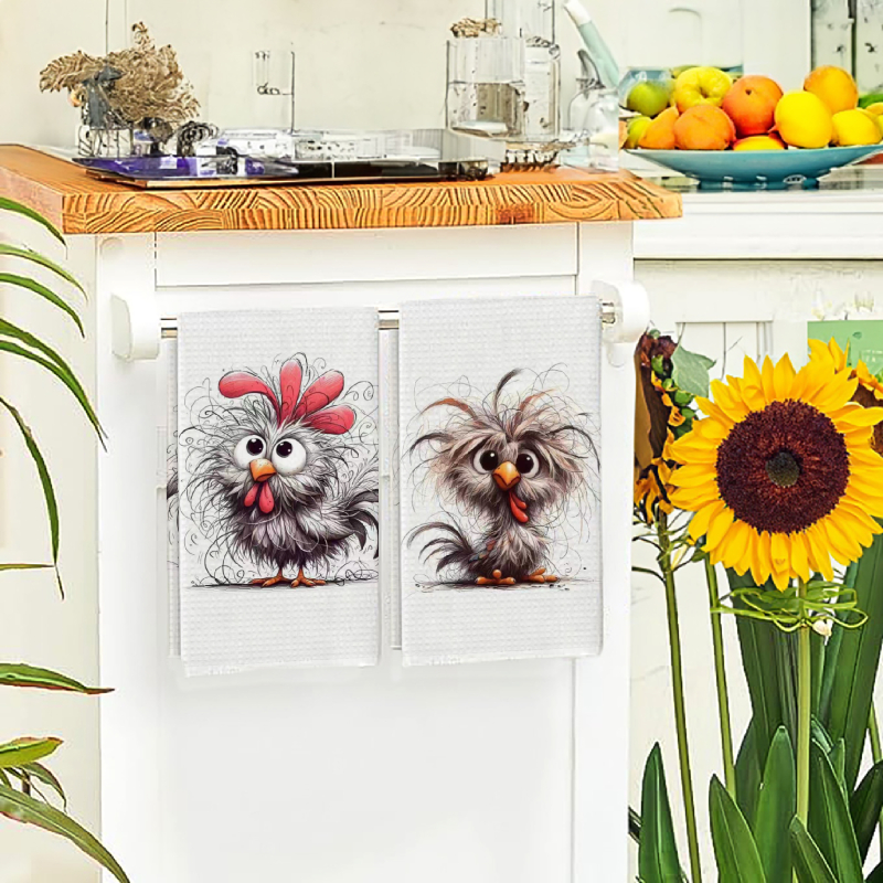 2Pcs, Cute Curly Chicken Kitch - Home Cooking Cookbook 评论和价格