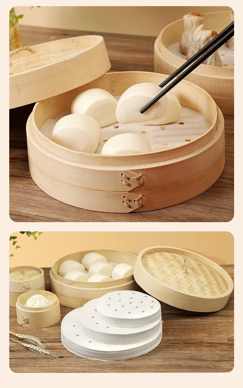 100Pcs Food Grade Disposable S - Steamer Bamboo Set 评论和价格