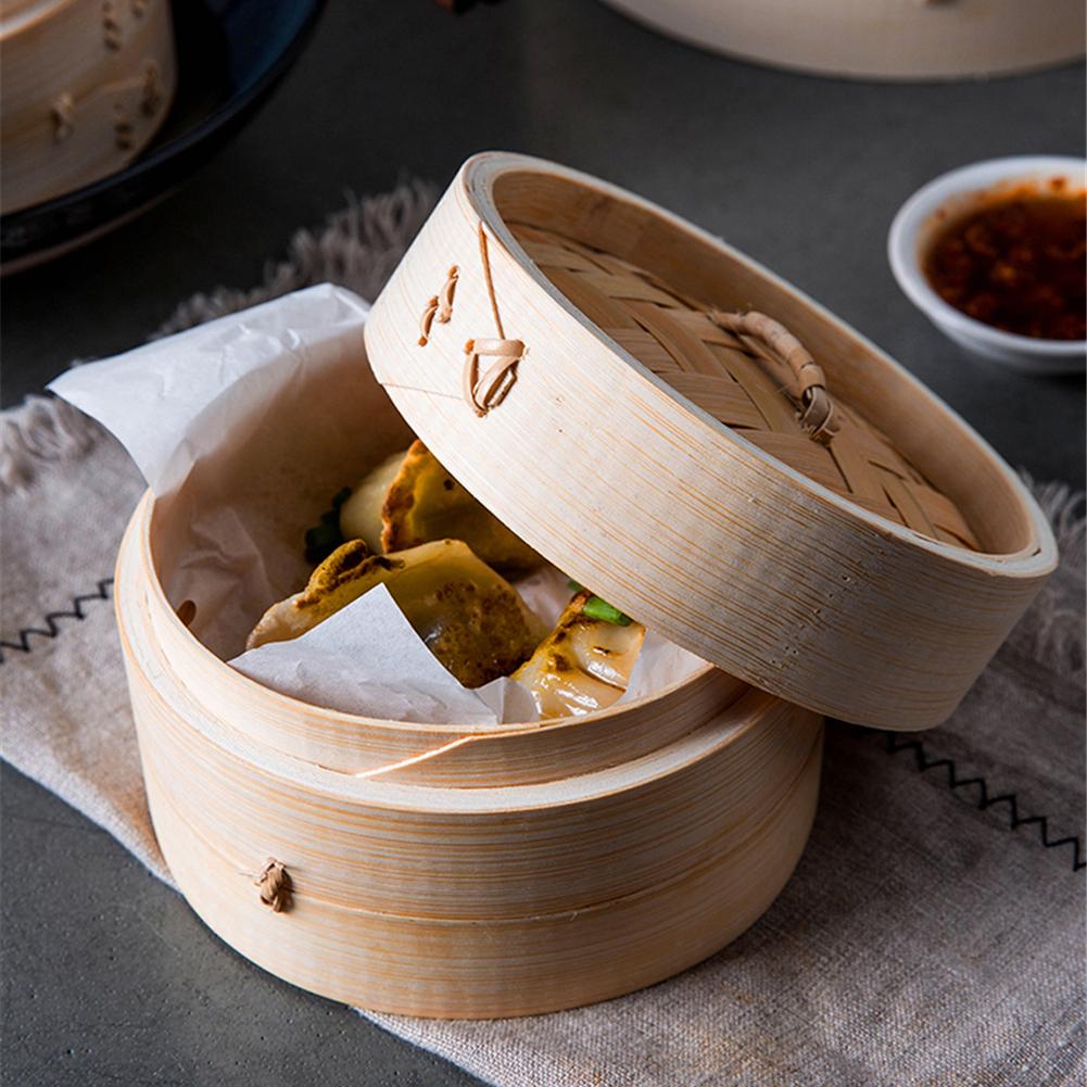 Bamboo Steamer Home Wooden Bam - Steamer Bamboo Set 评论和价格