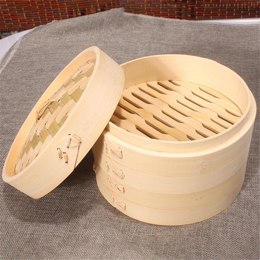 Bamboo Steamer Home Wooden Bam - Steamer Bamboo Set 评论和价格