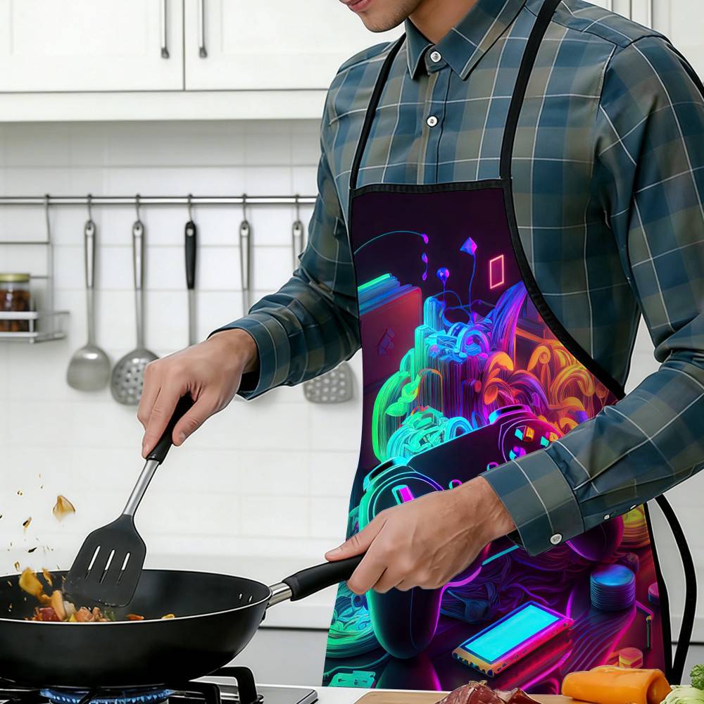 1PC Neon Video Game Apron with - Home Cooking Video 评论和价格