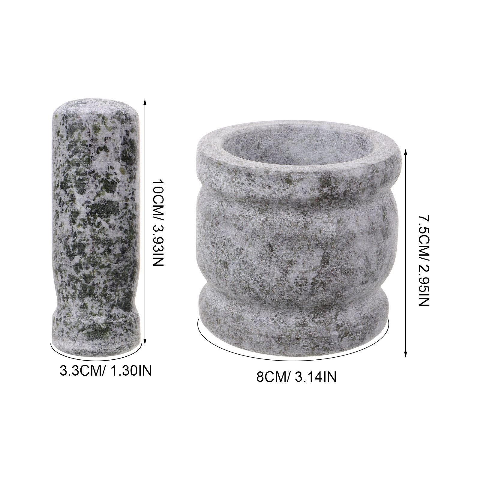 1Set Ergonomic Granite Pestle  - Mortar Pestle Granite 评论和价格